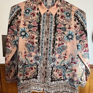 Chico's Multicolor Floral Blouse